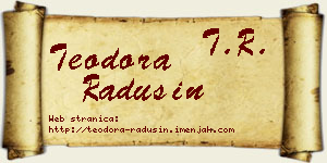 Teodora Radusin vizit kartica